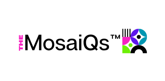 The MosaiQs Logo Side-by-side logos for ZBD and The MosaiQs, symbolising the partnership behind 'The Inclusion Revolution' session. A brief caption explains their shared mission: ZBD reshaping media and fashion, The MosaiQs transforming systems through access and accountab